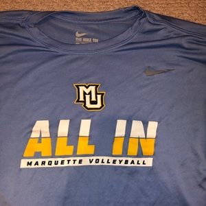 Marquette volleyball Nike long sleeve Drifit top